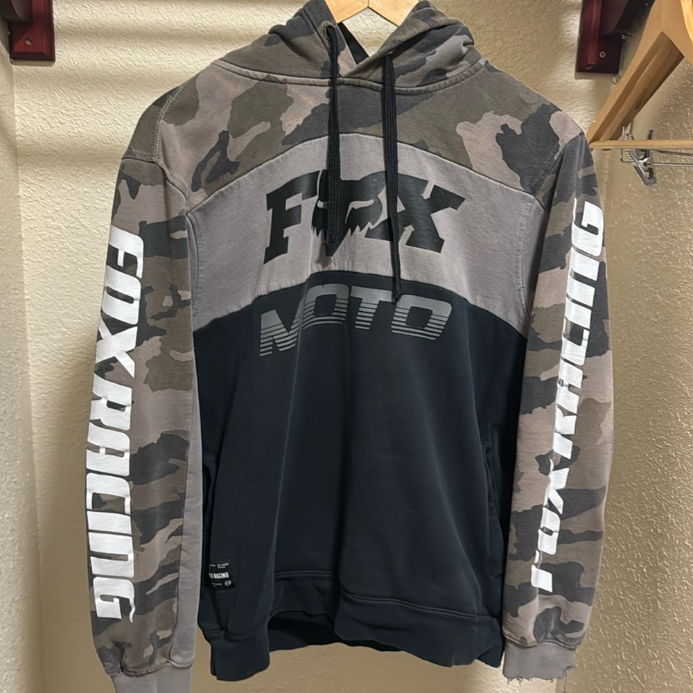 Vintage Y2K Fox Racing Camo Moto Hoodie size M